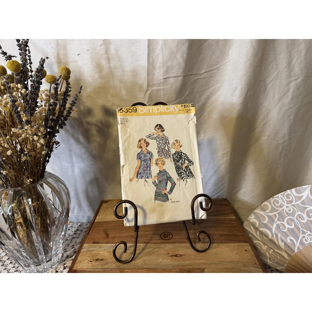 Simplicity 6359‎ Vintage Misses' Dress Sewing Pattern Size 10 Bust 32
